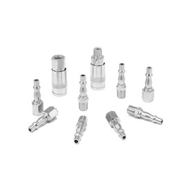 10PCS Air Compressor Fittings with 1/4”BSP,British-Style Airline Hose Compressor Fittings,Metal Quick Connectors Set,Male and Female Fitting