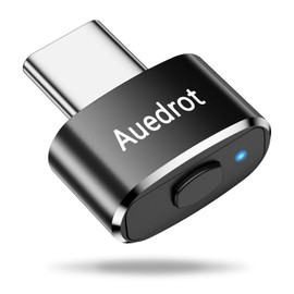 AUEDROT Mouse Jiggler USB-C Undetectable Mouse Jiggler Type C Mover with Switch Button, Automatic Wiggler with 2 Jiggle Modes, Plug & Play, Keep Computer/Laptop Awake, Black