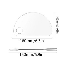 Lmyzcbzl Makeup Palette, Cosmetic Makeup Palette, Make-up Blending Palettes with Spatula, Clear Acrylic Makeup Mixing Palette, for Make Up/Nail Art