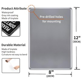 YOYI ART Please Don't Do Coke in The Bathroom Sign - Funny Metal Tin Bathroom Sign, Vintage Style for Home, Restroom, College Apartment Dorm Wall Decor, 8 x 12 inch