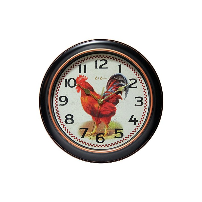 Infinity Instruments 12 inch Country Round Non-Ticking Silent Battery Operated