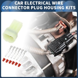 INFINAUTO 6 Pin Car Electrical Wire Connector Plug Housing Kits, 2.2mm Series Car RV Truck Male Wire Terminal Connector Beige, 1 Set