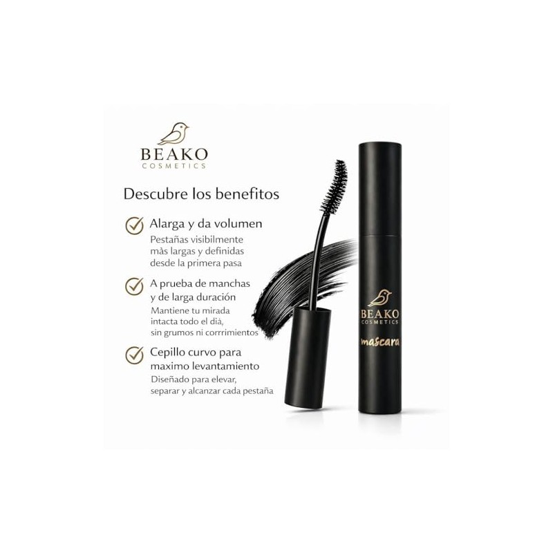 Beako Co. Mascara para pestañas Rimel Enchinador de pestañas Eyelash