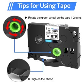 USUPERINK 2PK Compatible for Brother P-Touch TZe-S211 TZ-S211 TZe-211 TZ-211 Black on White 6mm 1/4 inch 0.23'' x 26.2ft Extra Strength Label Tape for PT-D210 D400 D600 H100 H110 Label Maker