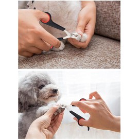 LIDOUK Niubow Professional Cat Nail Clippers Trimmer Scissors for Small Breeds, Puppies, Rabbits, and More, Safe Sharp Stainless Steel Blades, Non-Slip Big Handles, Easy at Home Grooming