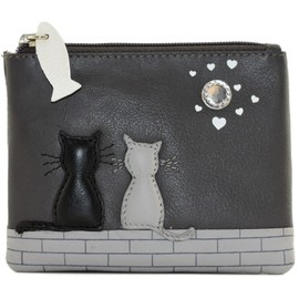 Mala Leather Midnight Collection RFID 4231_35 Leather Wallet with Key Fob, Grey, One Size, gray