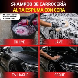 Shampoo Liquido Nitro Alta Espuma Cera Protección Brillo 900ml                                                                                        