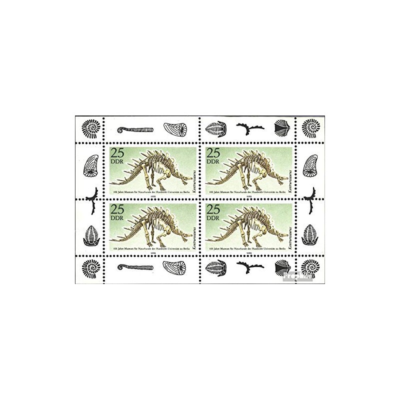 Prophila Collection DDR 3325Klb Miniature Sheet (Complete Edition) 1990 Dinosaur