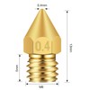 Zeelo 20pcs 0.4mm 3D Printer MK8 Extruder Brass Nozzle Printheads