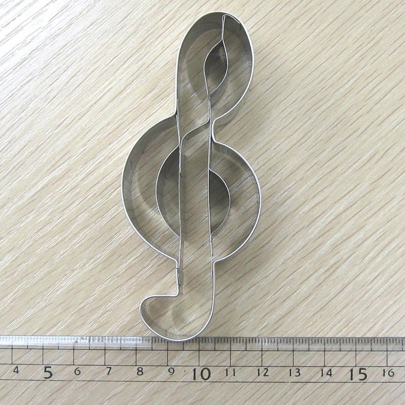 Nagao Cookie Cutter, Cookie Cutter, Stainless Steel, Treble Clef