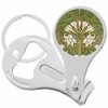 Art Nouveau Flowers Nail Clippers Plus Bottle Opener Keychain