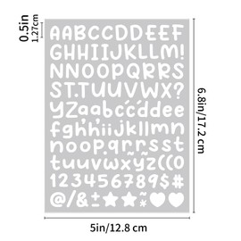 1180 Pcs Self-Adhesive Vinyl Letter & Number Stickers – 10 Sheets of 0.5 Inch Alphabet Numbers, Ideal for Bulletin Boards, Posters, Windows, Doors, Crafts, Mailboxes, Classroom & Home Decor White