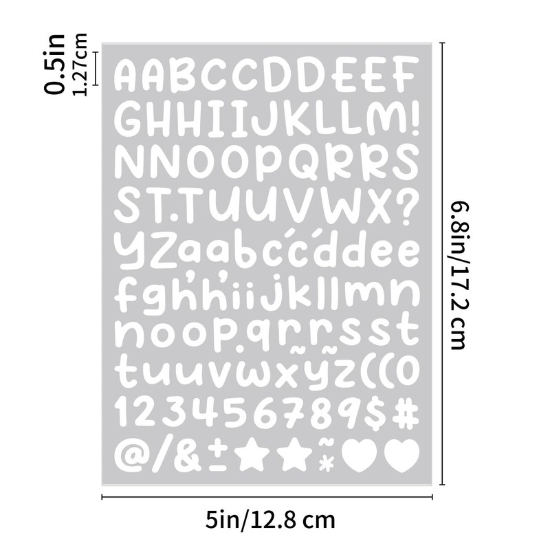 1180 Pcs Self-Adhesive Vinyl Letter & Number Stickers – 10