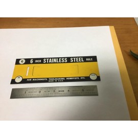 General Tools New Vintage General 6" Aircraft Rule, #341, 1/64" and 1/10's Graduations