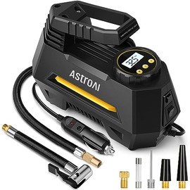 AstroAI Inflador de Llantas Digital Automatico, Compresor de Aire Portatil para Auto 12V con Bomba Electrico con Pantalla LCD, Luz LED, Kit de...     