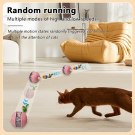 Oiuyamn Cat Interactive Ball Toys, Smart Ball for Indoor Cats, Automatic Cat Toys with Mouse, Self Moving