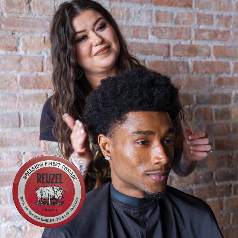 Reuzel Red Pomade Medium Hold High Shine Pomade For Men,
