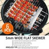 Barbecue Skewer Kabob Set, Stainless Steel BBQ Sets Includes 6