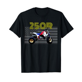 250r ATV ATC Vintage Retro Three Wheeler American Flag T-Shirt