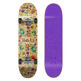 SkateXS Beginner Flowers Street Skateboard