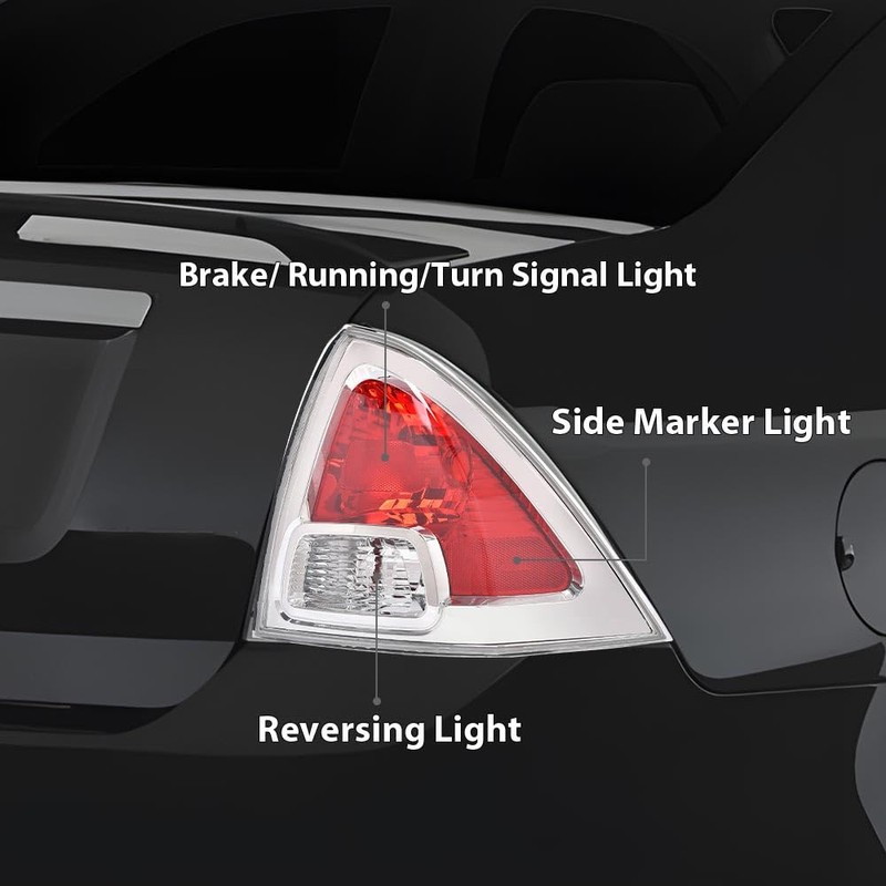 Tail Lights Assembly Set w/o Bulbs 2006-2009 Compatible with Ford