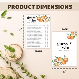 Kqfdr Hilarious Baby Shower Games, Guess Who Mommy or Daddy Game, Little Cutie Party Favors, Ice Breaker Activities for Parents-to-Be-30 pcs, 5x7 in - D07