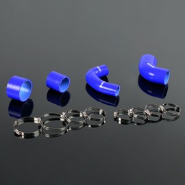 PIT66 Silicone Turbo Intercooler Hose Kit,Compatible with 97-98 Subaru Impreza GC8 EJ20 STI MK3 Blue with Clamps