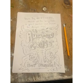 CANZ by Clutter Studios ULTRA RARE - The Battle Damaged Lil Qwiky Gold and Black Canbot, NEW and MINT!