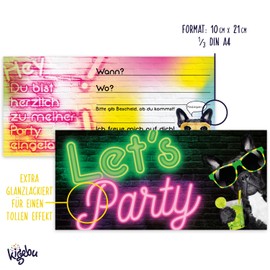 12 Dog Invitation Cards with Envelopes, Funny Invitation for Children's Birthday for Boys Girls and Adults, Suitable for Any Party (12 Invitation Cards with 12 White Envelopes)