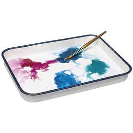Jack Richeson 400238 Butcher Tray Palette, 13" x 17" Size, Porcelain on Steel, 1.2" Height, 13.7" Width, 17.4" Length, White