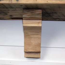 Modern Timber Craft Reclaimed Barnwood 3x5x5 Decorative Small Corbels | Farmhouse Wood Corbel Set of 2