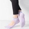 ANIDL 2 Pairs Frilly Yoga Socks Non Slip with Grip