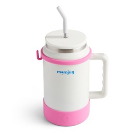momjug Hydration Water Bottle for Moms 50oz (Without Indicator, Pink)