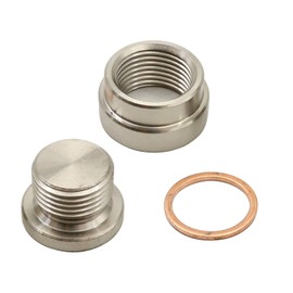 GXARTS 12mm Transmission Drain Plug Kit Steel Bung & Steel Plug+Washer Transmission Sump Drain Plug Oil pan drain plug (Weld In)
