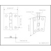 QCAA Square Door Butt Hinge, Heavy Gauge, Swaged, Loose Pin,
