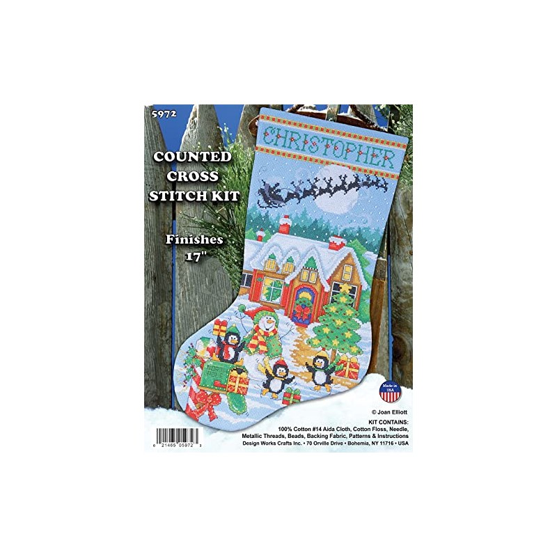 Tobin Kit de Calcetines de Punto de Cruz para Fiesta