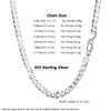 Sterling Silver Necklace Chain for Men Cuban Chain Mens Chain