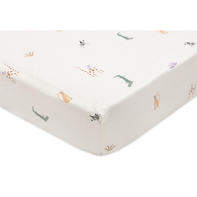 Jollein Jersey Fitted Sheet for Children's Bed Jungle Jambo 60