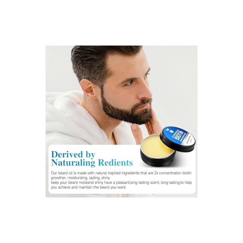 Blsamo para barba con biotina de concentracin 2X para hombres