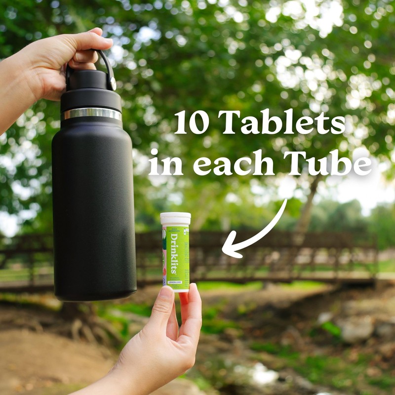 Drinklits Lemon Lime Electrolyte Tablets for Hydration | Great Taste