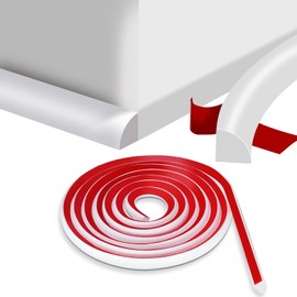 Friendship Flexible Quarter Round Molding 19.7Ft/236Inches Peel and Stick Rubber Bendable 1/4 Round Trim Molding for Wall Floor Stair Bathroom Moulding & Trim (19.7Ft/236In)