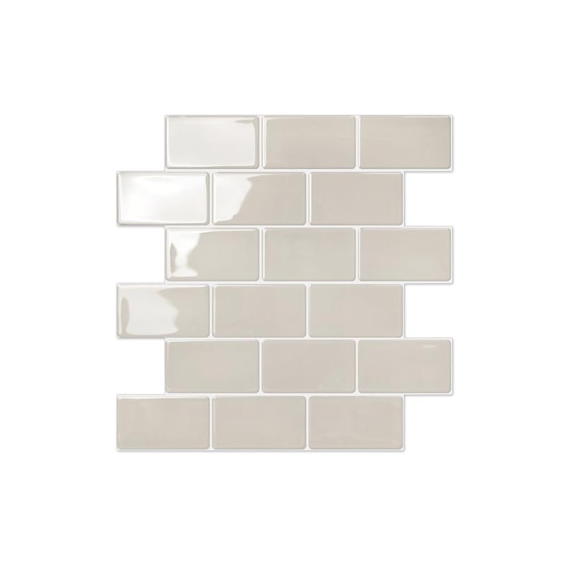 STICKGOO Peel and Stick Backsplash Subway Tiles, 10 Sheets of
