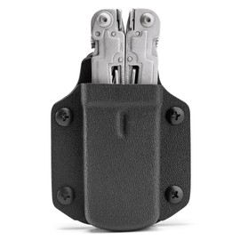 TACTICAL GEEK TX3 Multi-Tool Sheath, Adjustable Thickness Multi-Tool Holster with Back Clip for Belt (Black)
