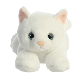 Aurora® Adorable Flopsie™ Precious White Kitty™ Stuffed Animal - Used to Create Imaginative Play Adventures - Perfect for Birthdays, Kids and Adults, All Ages - White 12 Inches