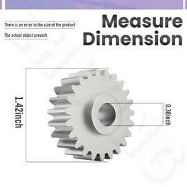 Newly Upgraded - Metal Gear W10112253 Mixer Worm Gear Compatible With Kit-chenAid Whirlpo-ol for AP4295669, 1206513 3K45SS, 3K5SS, 3KSM150PSTBW0, 3KSM150PSTCB0