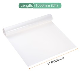 HARFINGTON HTV Heat Transfer Vinyl 11.8" x 5ft Roll PVC White Iron on Vinyl for All Cutter Machine, Easy to Cut & Weed