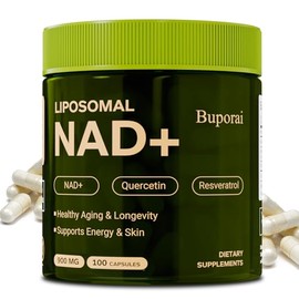 Suplemento NAD de 900 mg con resveratrol y quercetina, suplemento NAD para antienvejecimiento, energía celular y reparación-100 cápsulas