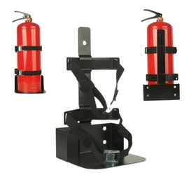 Fire Extinguisher Mount,Heavy Duty Vehicle Bracket Compatible with 20lb ABC, 10lb CO2 or a 15lb CO2 Fire Extinguishers (Black)