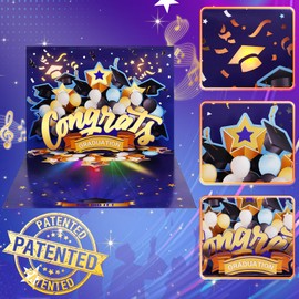 APOTODITO Graduation Cards, Pop Up Cards with Lights & Music, Congratulations Graduation Gifts for High School College University Graduates
