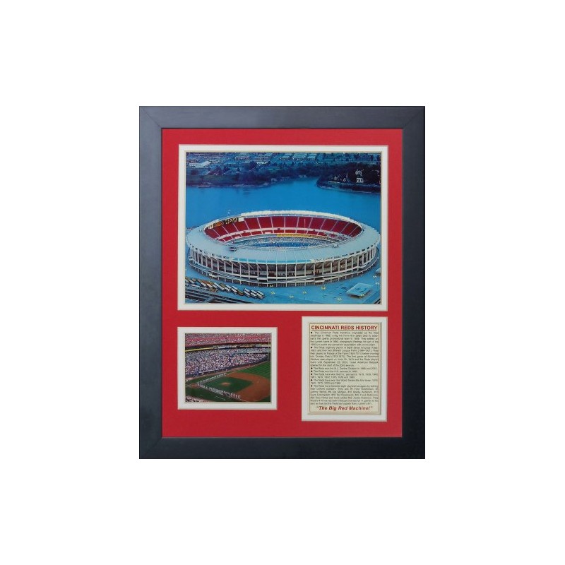 Legends Never Die "Cincinnati Reds Riverfront Stadium Framed Photo Collage,